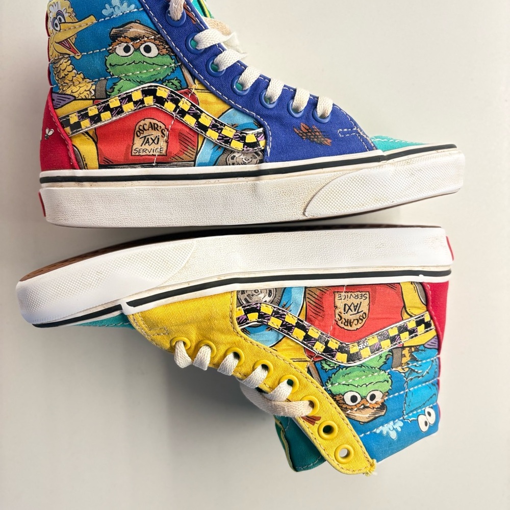 Vans high top White-Trim Multicolor High-Top Sneakers